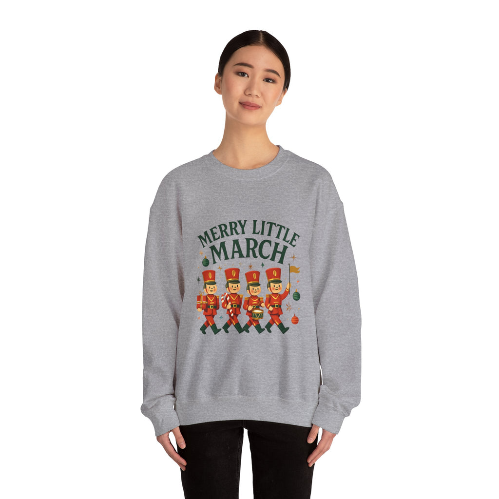 Merry Little March Sweatshirt — Nutcracker Marching Band Holiday Crewneck