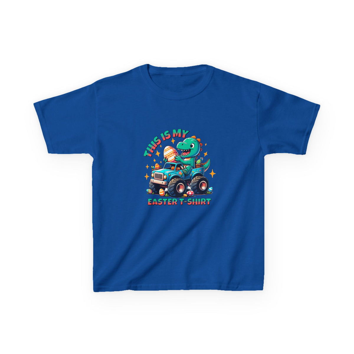Kids Easter T-Shirt - "This Is My Easter T-Shirt" with Fun Dinosaur Graphic