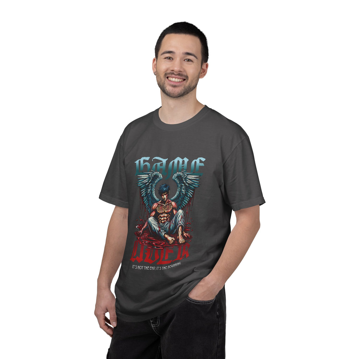 Fallen Angel Graphic T-Shirt — 'Blood & Water' Gothic Skate Tee