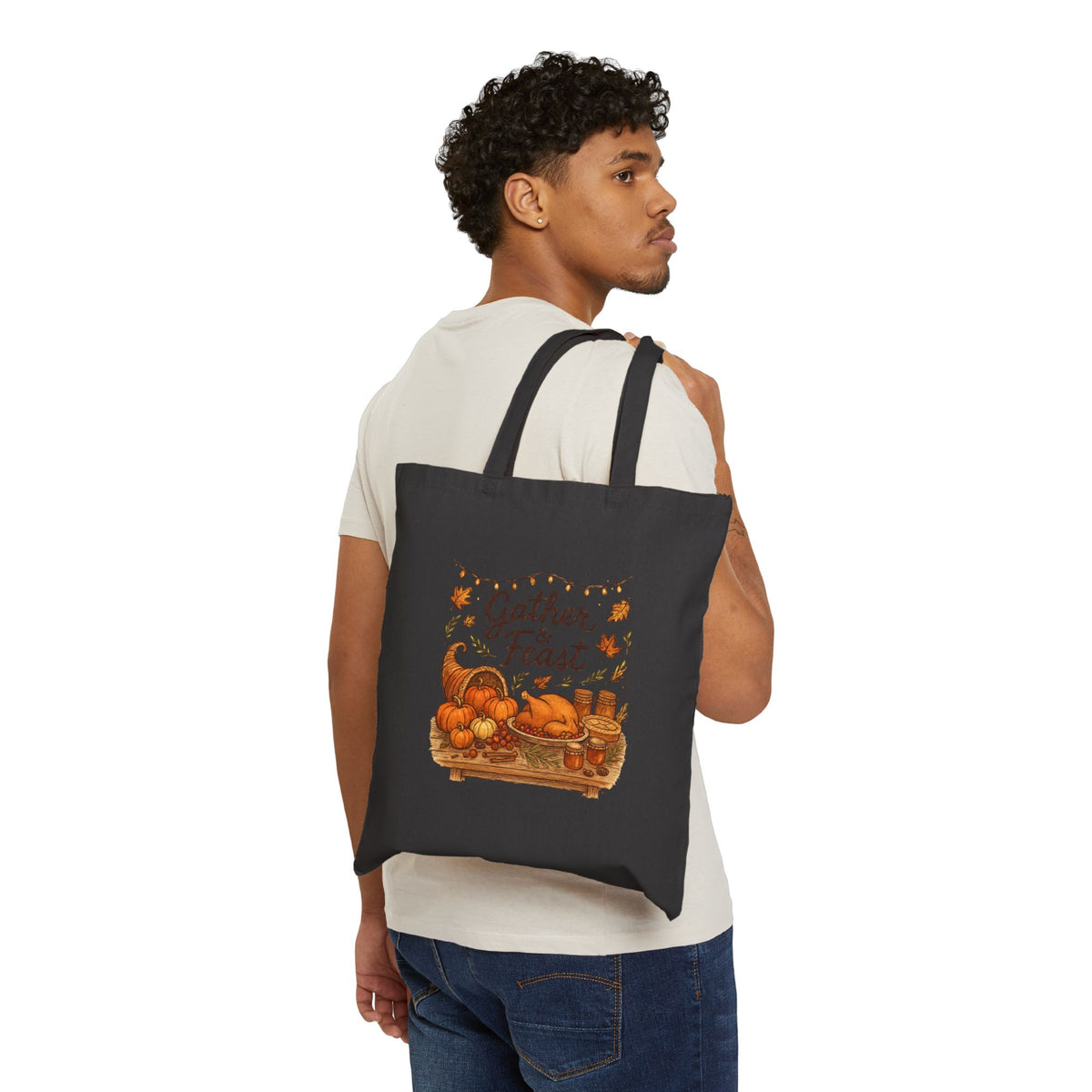 Gather & Feast Thanksgiving Tote Bag