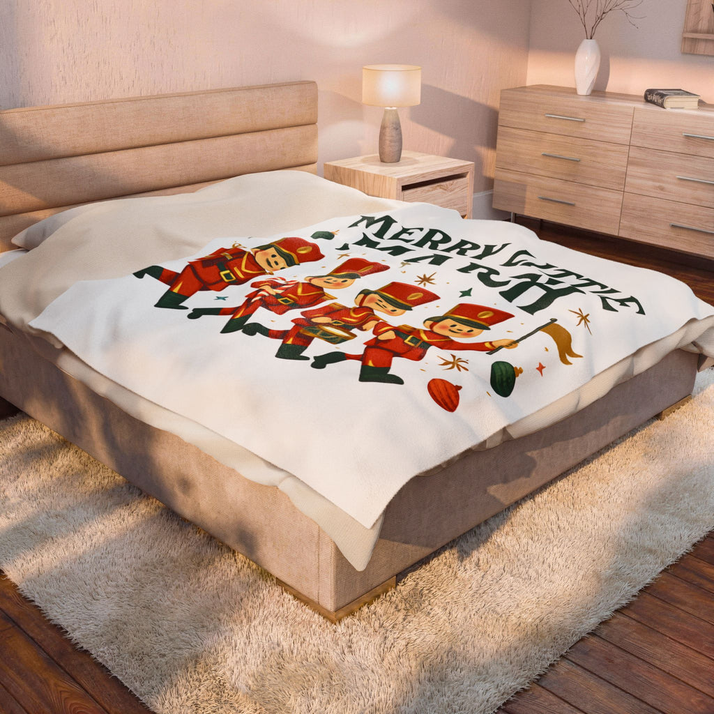 Merry Little March Plush Retro Toy Soldier Christmas Throw
