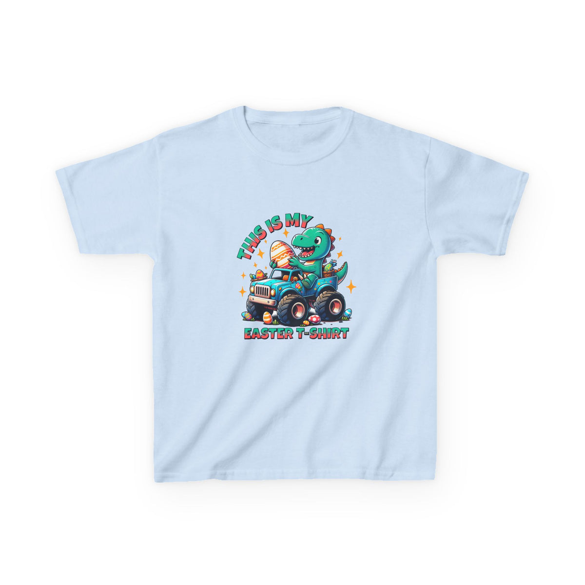 Kids Easter T-Shirt - "This Is My Easter T-Shirt" with Fun Dinosaur Graphic