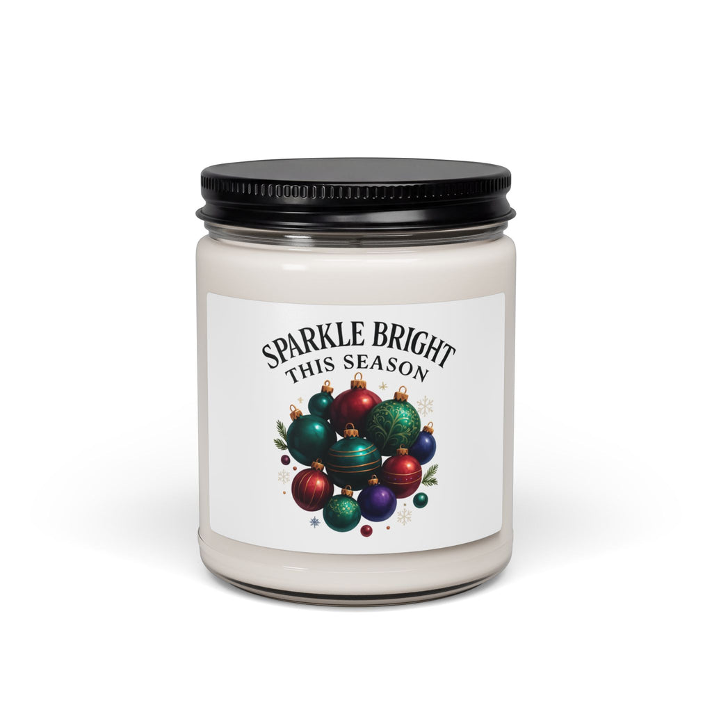 Holiday Ornament Soy Candle — 'Spreading Light This Season' Scented 9oz Jar