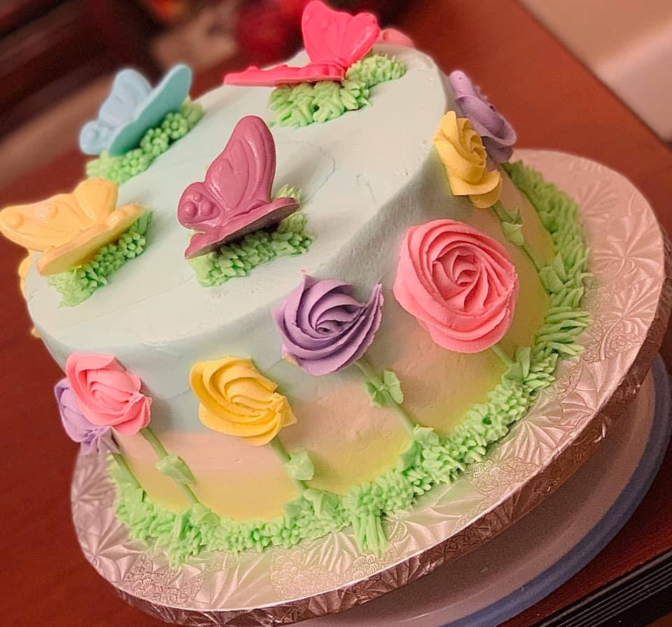 Butterfly Flower Cake